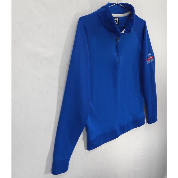 FootJoy Sweater Mens S Blue Boeing Classic Ribbed 1/4 Zip Long Sleeve Pullover - Picture 7 of 15